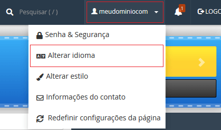 Alterar idioma. Alterar idioma.
