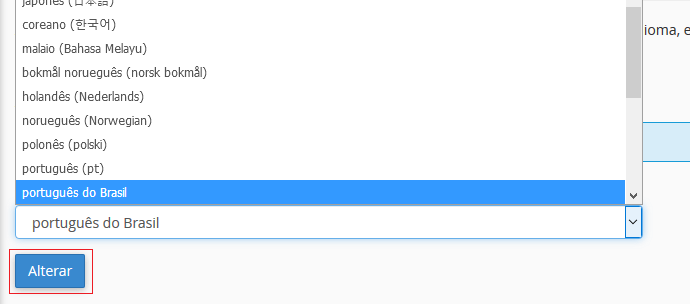 Selcione alterar. Selecione Alterar.