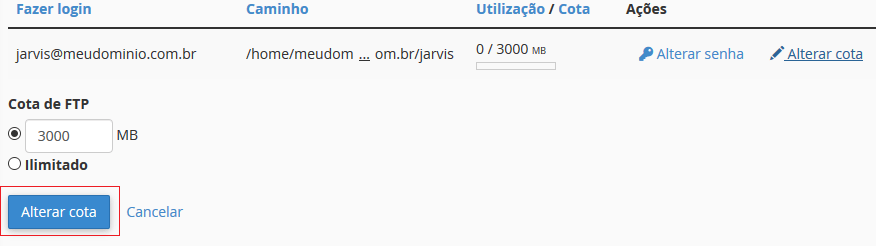 Alterando a cota. Alterando a cota.