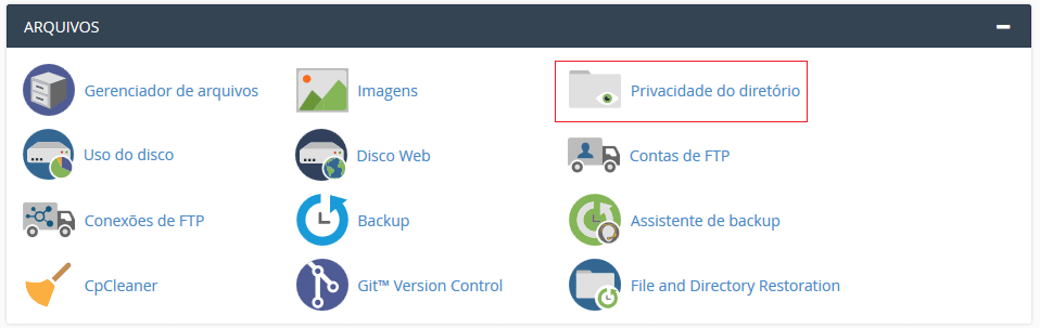 Na aba Arquivos. Na aba Arquivos.
