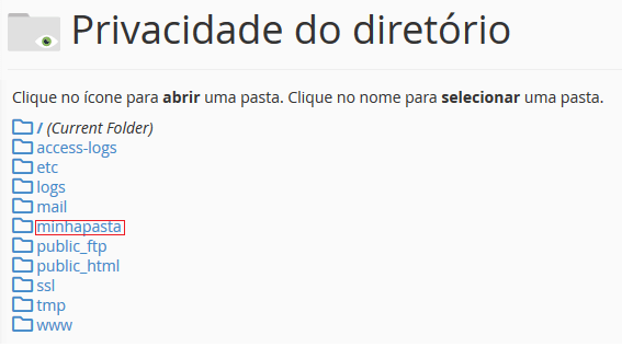 Privacidade do diretório. Privacidade do diretório.
