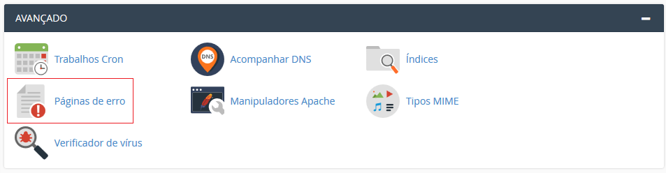 Na aba Avançado. Na aba Avançado.