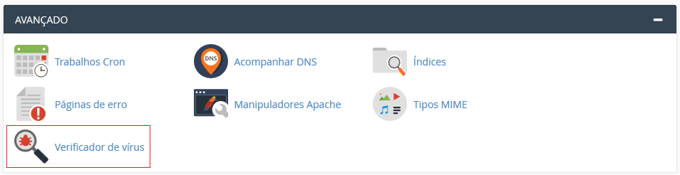 Na aba Avançado. Na aba Avançado.
