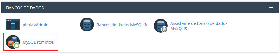 Na aba Banco de dados. Na aba Banco de dados.