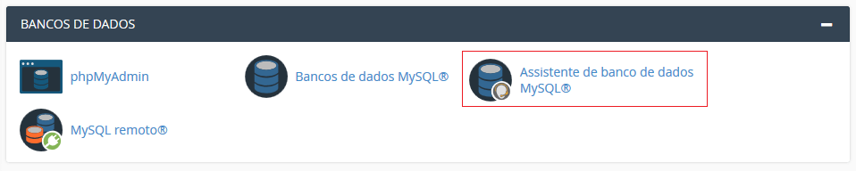 Assistente de bancos de dados MySQL. Assistente de bancos de dados MySQL.