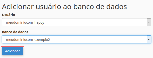 Adicionar usuário ao banco de dados. Adicionar usuário ao banco de dados.