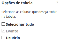 Selecionando as informações a serem exibidas. Selecionando as informações a serem exibidas.