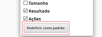 Redefinir como padrão. Redefinir como padrão.