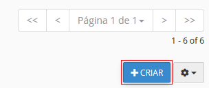 Configurando novo email. Clique em + Criar.