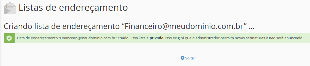 Mensagem de êxito. Mensagem de êxito.