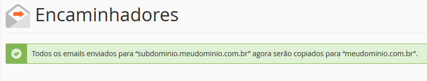 Mensagem de êxito. Mensagem de êxito.