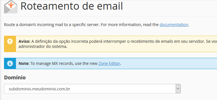 Roteamento de email. Roteamento de email.