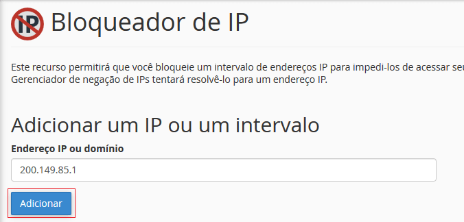 Bloqueando IP. Bloqueando IP.